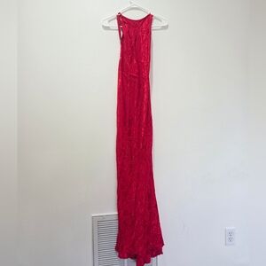 Jessica McClintock Gunne Sax Vibrant Full Length Red Dress Size 9/10 USA Made